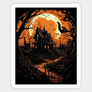 Haunted house Sticker